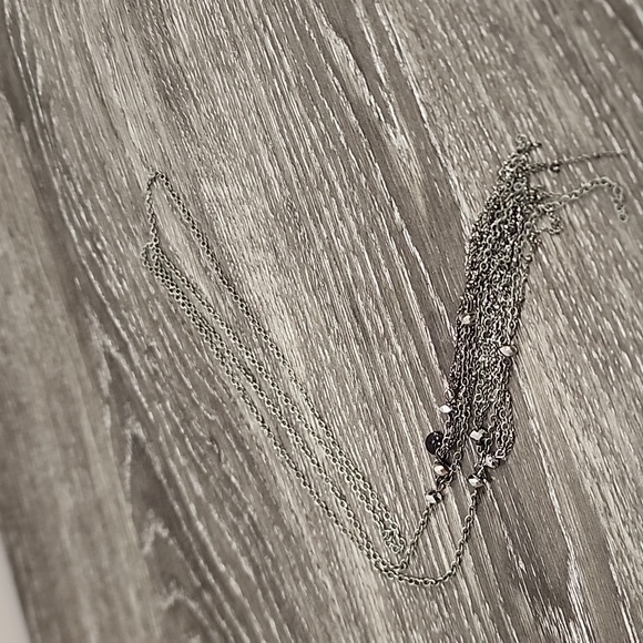 Agnes B Open Tassel Beaded Two End Chain Necklace - Picture 1 of 5